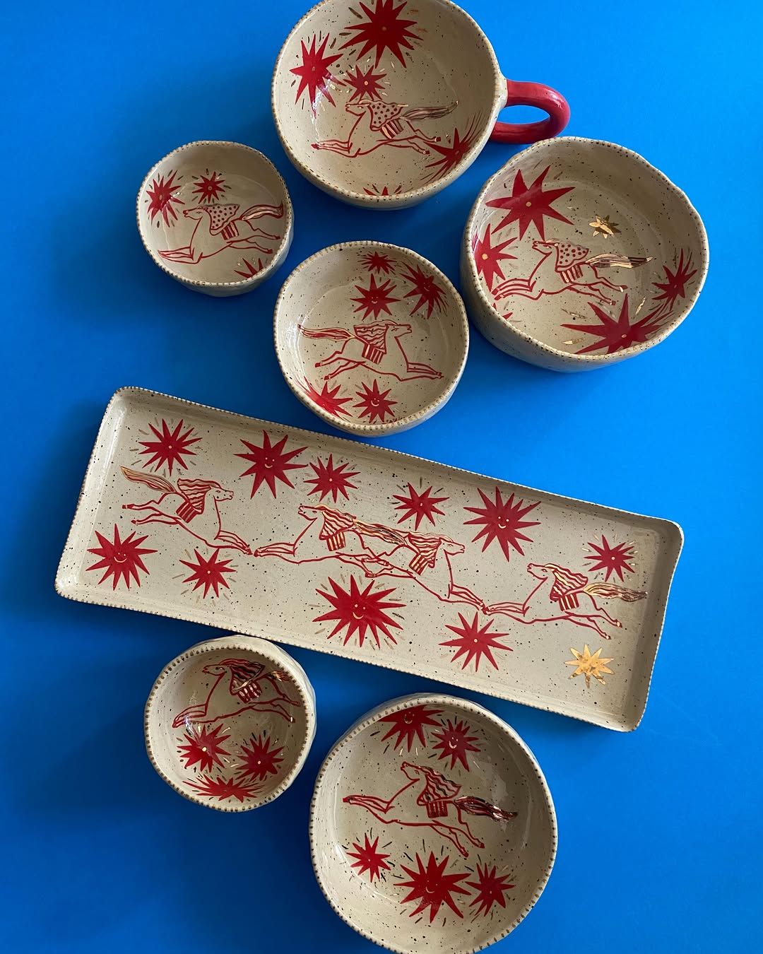 Folk Star Dishes — handmade ceramic, Ceramic Pot Station