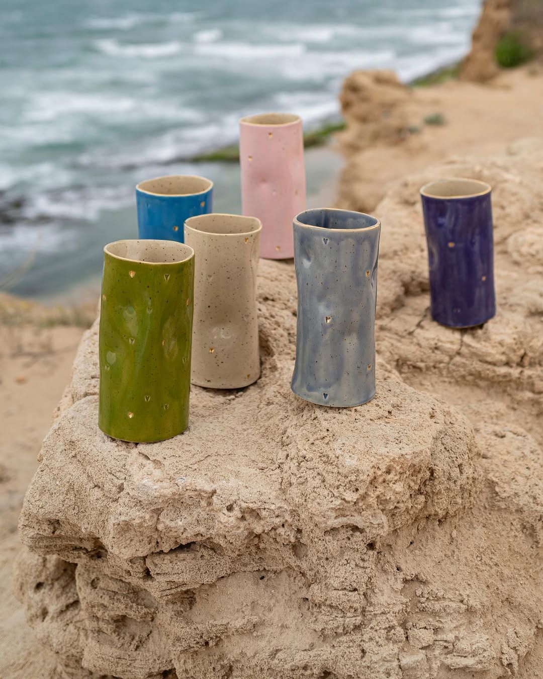 Pastel Cylinder Set — handmade ceramic, Ceramic Pot Station